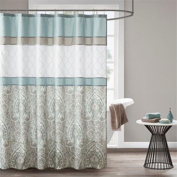 510 Design 510 Design 5DS70-0094 72 x 72 in. Printed & Embroidered Shower Curtain - Blue 5DS70-0094 - main